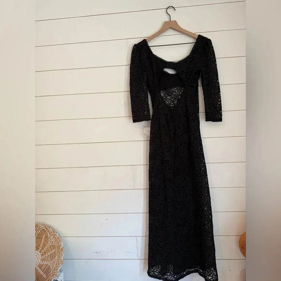NWOT free people  Adored Maxi in Black dress - Picture 3 of 14